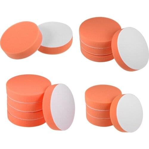 Uxcell Tool Buffing Sponge Pads Drill Polishing Buffer Disc Hook Loop Back for Car Polisher Boat Polishing Motocycle Sanding