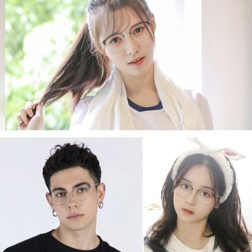 Veshion New Retro Glasses Frame Anti-blue Light Metal Round Frame Glasses Optical Myopia Glasses Frame Spectacle Glasses Myopia