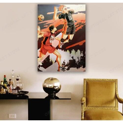 Japan Anime Haikyuu Volleyball Junge Cartoon Malerei Anime Poster Wand Dekoration wandbild