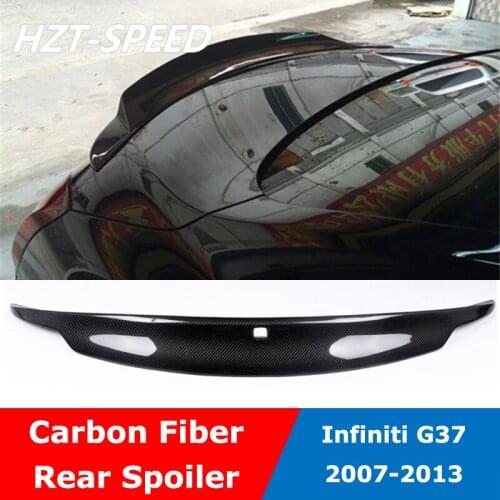 G37 Carbon Fiber Rear Spoiler Back Trunk Wing Tail For Infiniti G37 Coupe Sedan 2007-2013