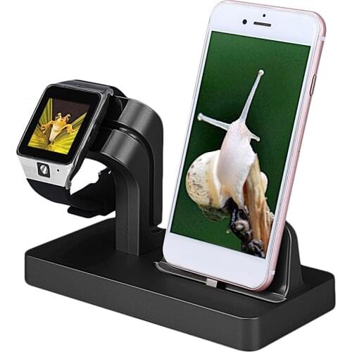Gosear Charging Dock Stand Desk Holder Station Charger Bracket for Apple Watch iWatch 1 2 3 iPhone 5s 6s plus 7 plus 8 plus X