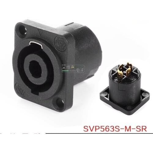 1Pcs Taiwan SREXACT four-pin audio socket SVP563S-M-SR gold-plated 4P speaker socket S-NL4MP