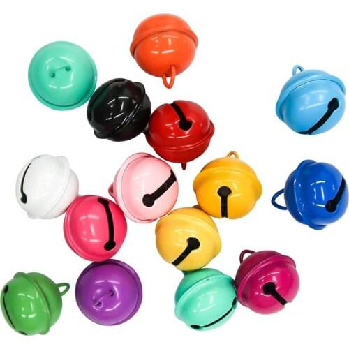 10Pcs Jingle Bells DIY Pet Bell Accessories Christmas Party /Christmas Tree Decoration Pendants Loose Beads 22mm DIY Craft