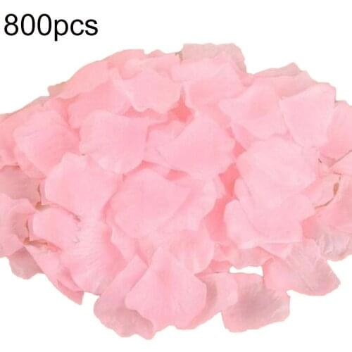 800Pcs Artificial Silk Rose Flower Petals Wedding Party Ceremony Table Decor Artificial Flower Petals Artificial & Dried Flowers