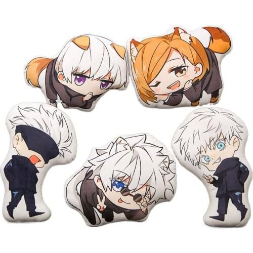 Anime Jujutsu Kaisen Plush Toys Comic Cosplay Pillow Soft Plush Yuji Itadori Costume Double Side Printed Doll Cushion Kids Gift