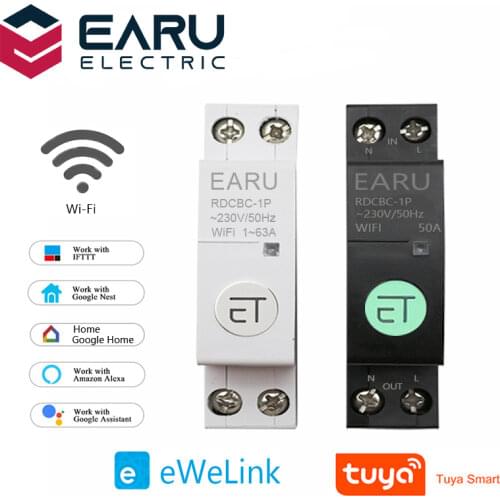 WIFI Circuit Breaker Smart Time Timer Relay Switch Voice Remote Control Tuya eWeLink APP Smart Home for Amazon Alexa Google Home