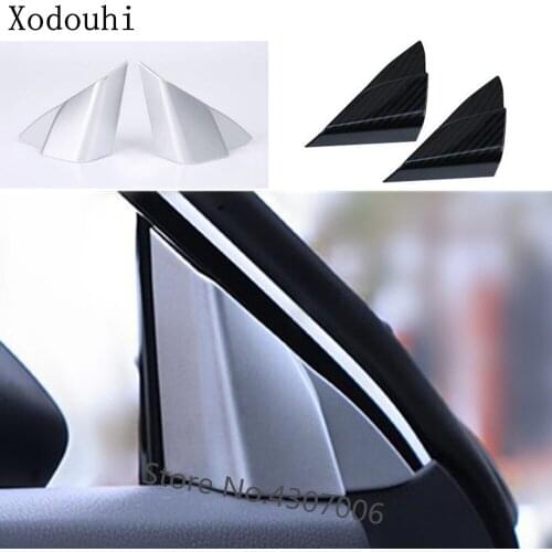 Car Inner A Column Audio Speak Window Windshield Side Triangle Trim Part 2pcs For Toyota New Camry XV70 2017 2018 2019 2020