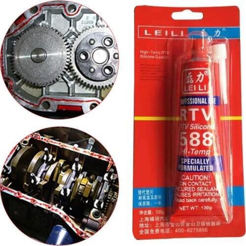 Automobile And Motorcycle Strong Adhesive Glue High Temperature Sealant RTV Red Fastening Glue For Car Motor Gap Seal Repair