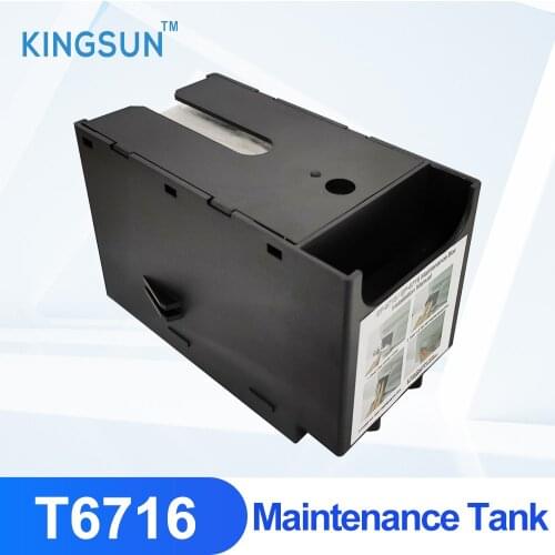 T6716 T6715 Maintenance Tank With Chip For Workforce Pro EC-4040 EC-4020 EC-4030 WF-4734 WF-4740 WF-4720 WF-4730 WF-C5210