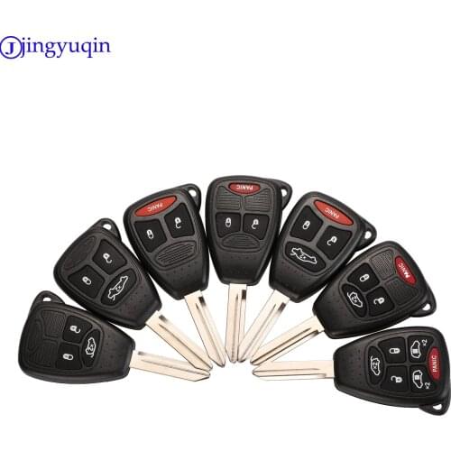Jingyuqin 10p Remote Car Key Shell Cover For Chrysler 300 Aspen For Dodge Dakota Durango For Jeep Grand Cherokee Commander