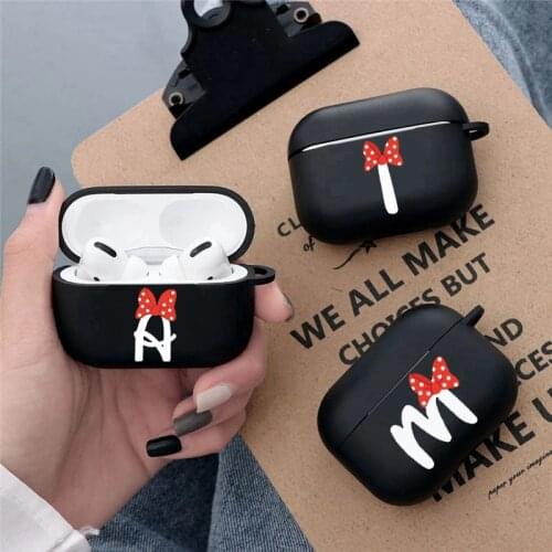 Cute Bow-knot Letters Headphone Case For Apple Airpods Pro Shockproof Silicone Protection Air Pods 3 Earphone Box Anime Cover