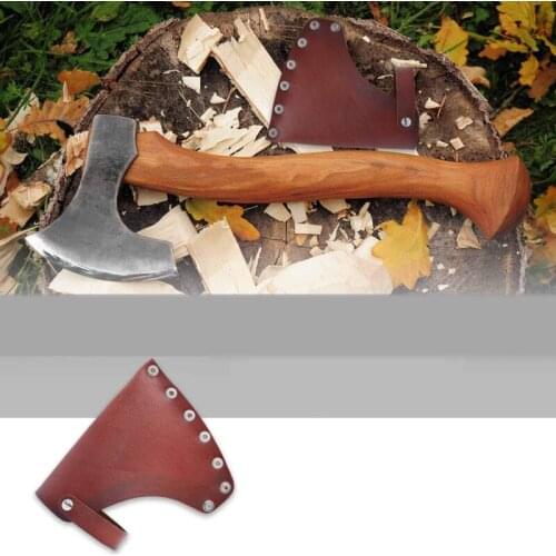 Axe Head Cover Hatchet Head Sheath Holster Leather Axe Case Camping Blade Cover Protector Camping Accessories