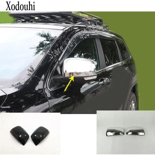 For Jeep Grand Cherokee 2014 2015 2016 2017 2018 2019 Car Decoration Back Rear View Rearview Side Door Mirror Stick Trim Frame