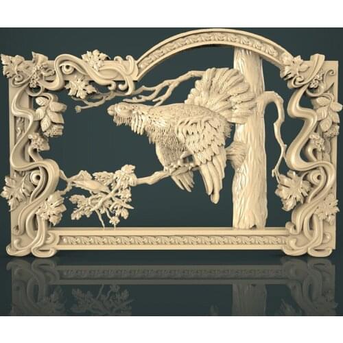 Home decor STL 3d model for cnc router carving and engraving artcam aspire bas relief