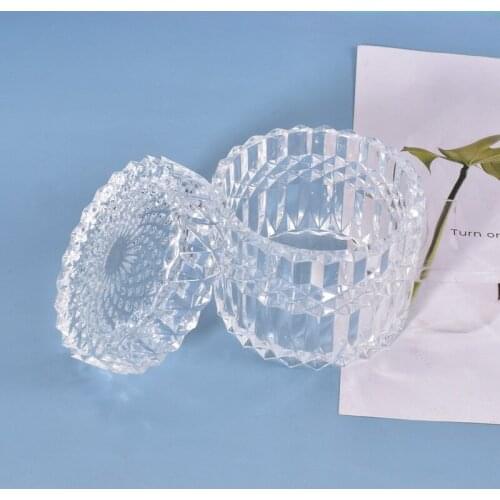 Gardening Cement Pot Mould Plant Planting Round Concrete Silicone Molds Origami Design Art Flower Pot Mold