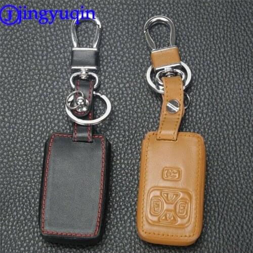 Jingyuqin New Arrival 5 Buttons Remote Leather Car-Styling Key Cover Case For Toyota Alfa