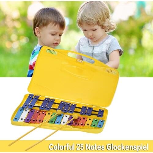 Colorful 25 Notes Glockenspiel Xylophone Percussion Rhythm Musical Educational Teaching Instrument Toy for Baby Kids Children