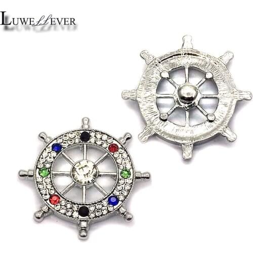 New Component w244 Crystal 18mm 30mm Metal Snap Button For Bracelet Necklace Interchangeable Jewelry Women Accessorie Findings