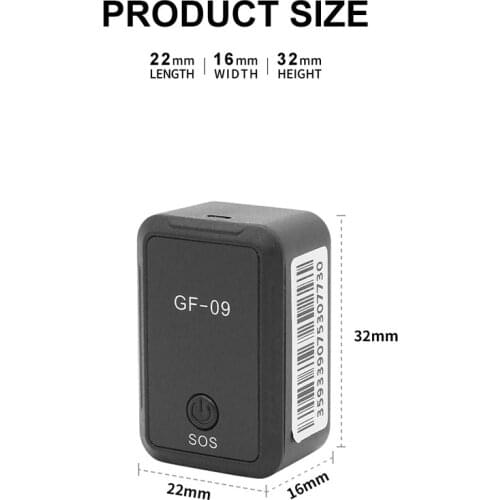 GF09 Mini GPS Tracker APP Remote Control Anti-Theft Device GPRS Locator Support Voice Recording Anti-lost for Elderly and Child