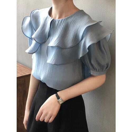 MOOIRUE APPAREL Short Sleeve Blouses