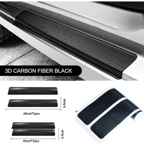 4pcs Set Car Door Sill Protector Stickers for Volvo Ford focus VW Volkswagen JETTA MK6 GOLF 5 6 7 For Skoda Fabia
