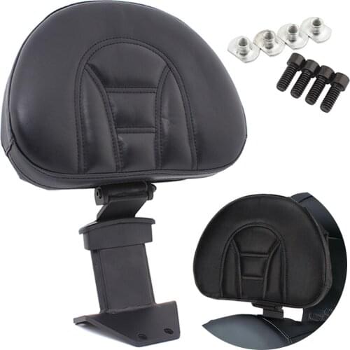 Motorcycle Driver Backrest Pad Black Rider Backrest Adjustable Pouch Water Bag Holder For Honda 18Up Goldwing 1800 GL1800