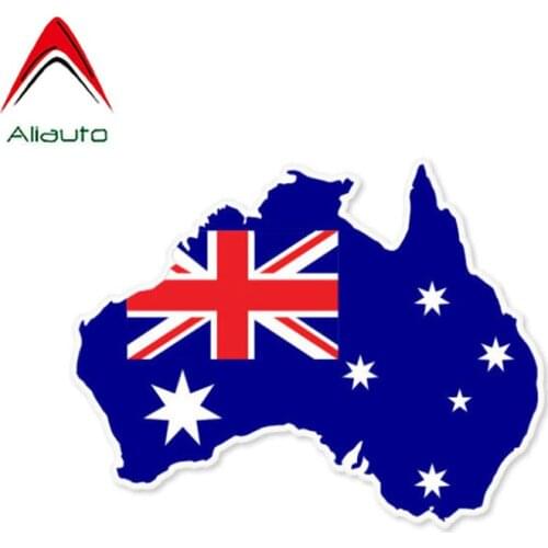 Aliauto Australia Map Sticker Flag Car Accessories Creative Waterproof Reflective Decoration Decal for Mitsubishi Kia,11cm*9cm