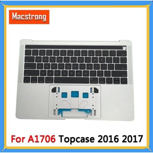 Tested A1706 Topcase for Macbook Pro Retina 13.3'' A1706 Top case Palmrest 2016 2017 With US Keyboard And Touch bar