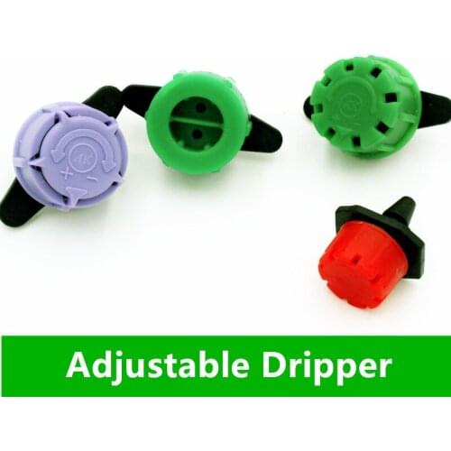 Plastic Adjustable Flow Micro Spray Drip Head Drip Irrigation Sprinkler Flower Pot Drop Head Dripper Emitter Garden Watering