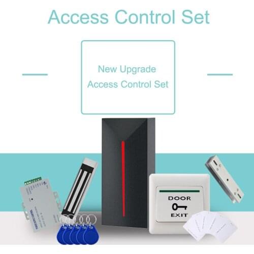 Eseye RFID Door Access Control System Kits Set 125KHz EM Card Reader with 180KG Magnetic Lock Power Supply For Home Office