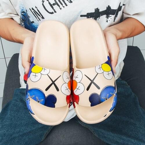 Summer Mens Slides Breathable Cool Beach Sandals Flip Flops Fish Mouth Men Slippers Lightweight Dropshipping Plus Size 39-48