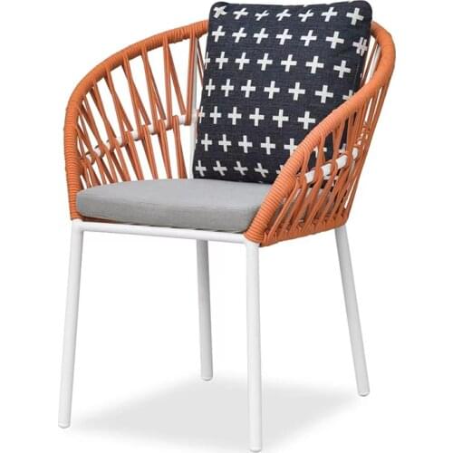 Zq Outdoor Chair Waterproof and Sun Protection Balcony Leisure Chair Coffee Dining Chair Hotel Outdoor Table and Chair