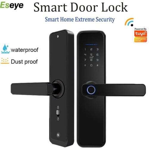 Eseye Tuya Smart Lock Door Wifi APP Fingerprint Lock IC Cards Waterproof Security Electric lock Home Hotel Digital Lock