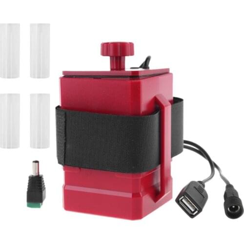 Waterproof DIY 4x 18650 26650 Battery Case Box Cover with 16.8V DC and 5V USB Power Supply for Bike LED Light Cellphone