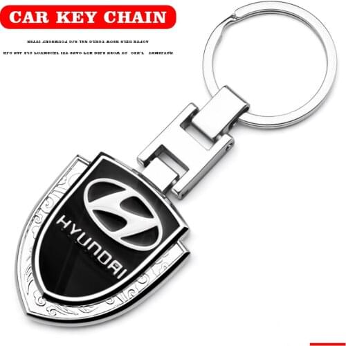 High Quality Key Chain Holder Ring Metal Alloy Unisex Stainless Steel For Hyundai Santa Fe Sonata Solaris Azera Creta I30 Ix25