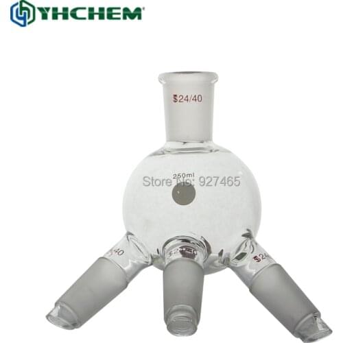 YHChem New Glass Short Path Distillation Accessories Cow Receiver 1 to 3 24/40 250ml for Lab in Stock