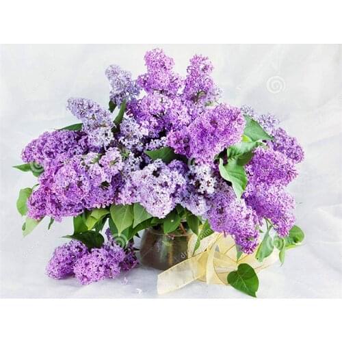 YI BRIGHT Diamond Embroidery Flower Lilac 2019 5d Diamond Painting Full Square Rhinestones Picture Diamond Mosaic Beadwork