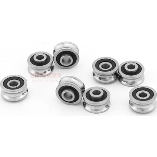 10pcs SG10 SG15 SG66 SG20 SG25 U Groove Sealed Ball Bearing Roller Pulley Bearings Guide Bearing For Spinner