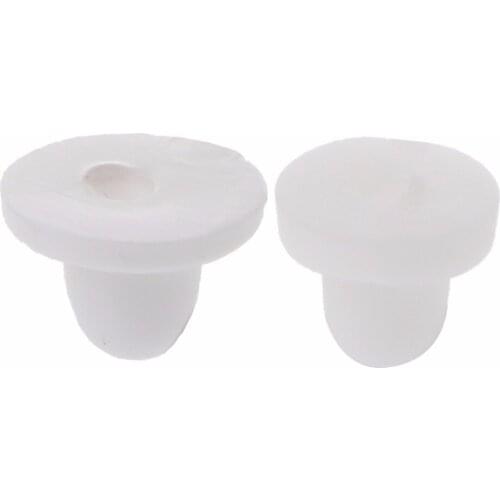 100PCS Anti-Pain Earring Back Pads Silicone Cushion for Clip on Earrings White