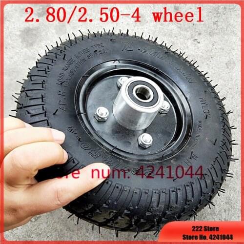 2.80/2.50- 4" Pneumatic (Air Filled) Tire Wheel 2.80/2.50-4 tire inner yube and alloy hub for Electric Scooter Mobility Scooter