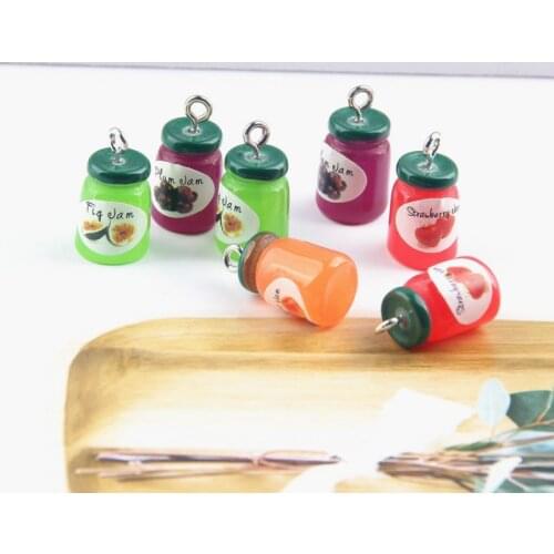 10pcs/pack Fruit jam Resin Charms Pendant Earring Keychain DIY Fashion Jewelry Accessories Music Style