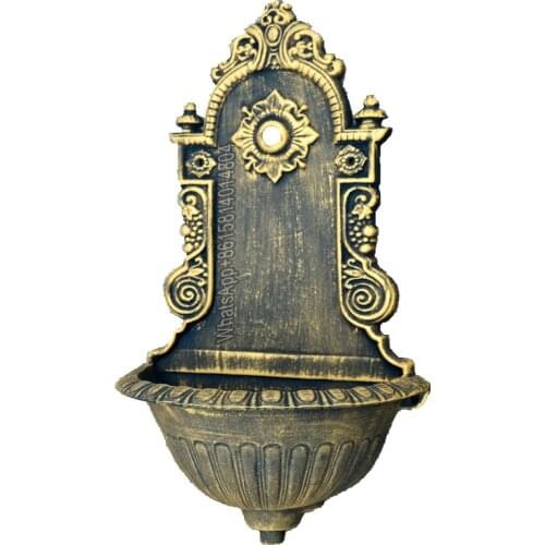 Home furnishings decorative wall decoration courtyard Wall-Hung Sinks/Die-casting craft aluminum wash basin/sink faucet