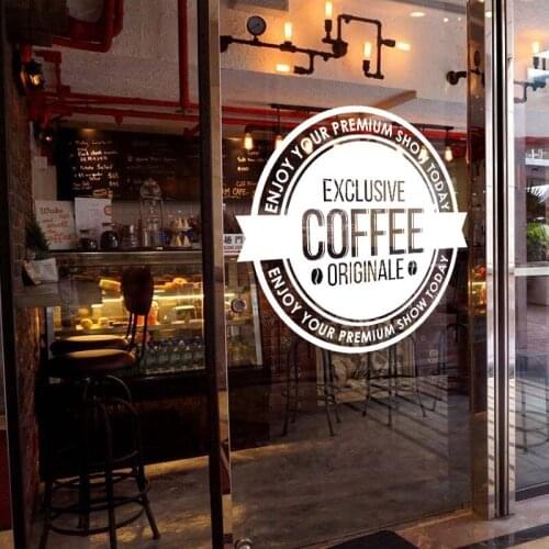 Coffee Shop Exclusive Coffee Originale Best Coffee Sign Mug Logo Cafe Decor Highest Quality Wall Cup Decal Sticker Vinyl