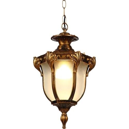 European style retro balcony entry Pavilion grape trellis villa corridor courtyard outdoor waterproof Chandelier