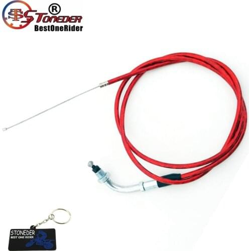 STONEDER 51" 1300mm Racing Carburetor Gas Red Throttle Cable For 2 Stroke 49cc 50cc 60cc 80cc Engine Motorized Bicycle Bike