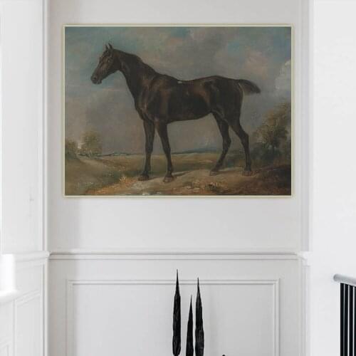 Citon John Constable《Black Riding-Horse》Canvas Art Oil painting Artwork Poster Picture Backdrop Wall Decor Home Decoration