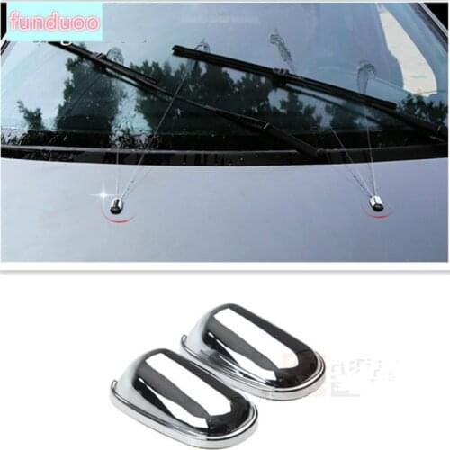 FUNDUOO For Ford Focus 3 MK3 2012 2013 2014 2015 2pcs ABS CHROME WINDSHIELD WASHER WIPER WATER SPRAY NOZZLE COVER CAPS