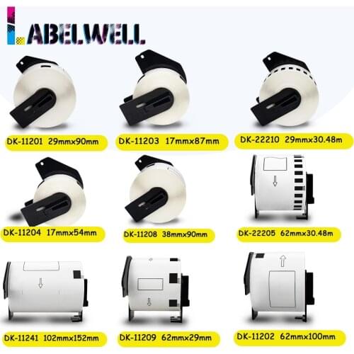 Labelwell 1Roll DK-22205 Labels barcode sticker compatible for Brother QL label printer DK-22210 DK-11201 11241 for QL-500 QL570
