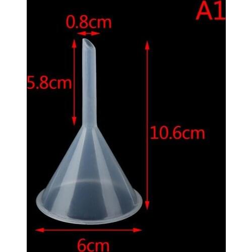60mm Mouth Dia Laboratory Clear White Plastic Filter Funnel
