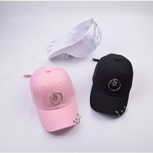 LINJW 2020 New Summer Baseball Cap with Ring Men Women Hip Hop Spring Snapback Caps Streetwear Baseball Hat Outdoor Dad Hats